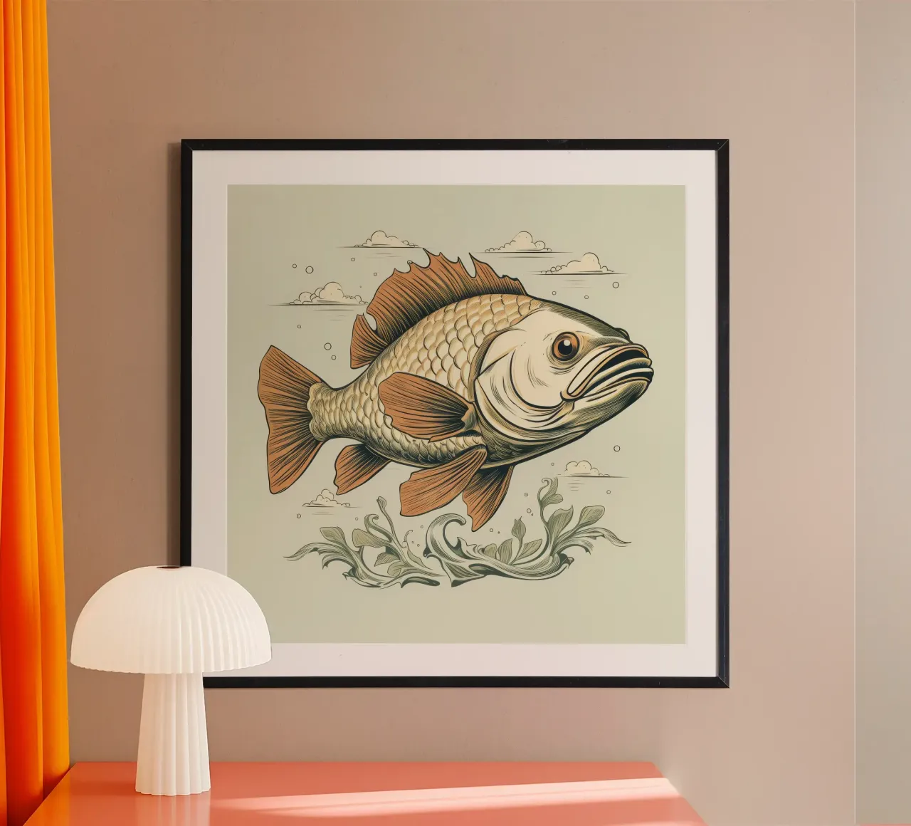 Carpe rétro poster de Funny Animals