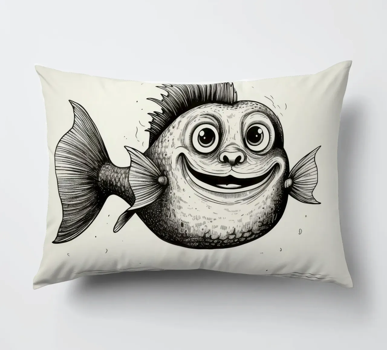 Pesce gatto retrò cuscino da Funny Animals