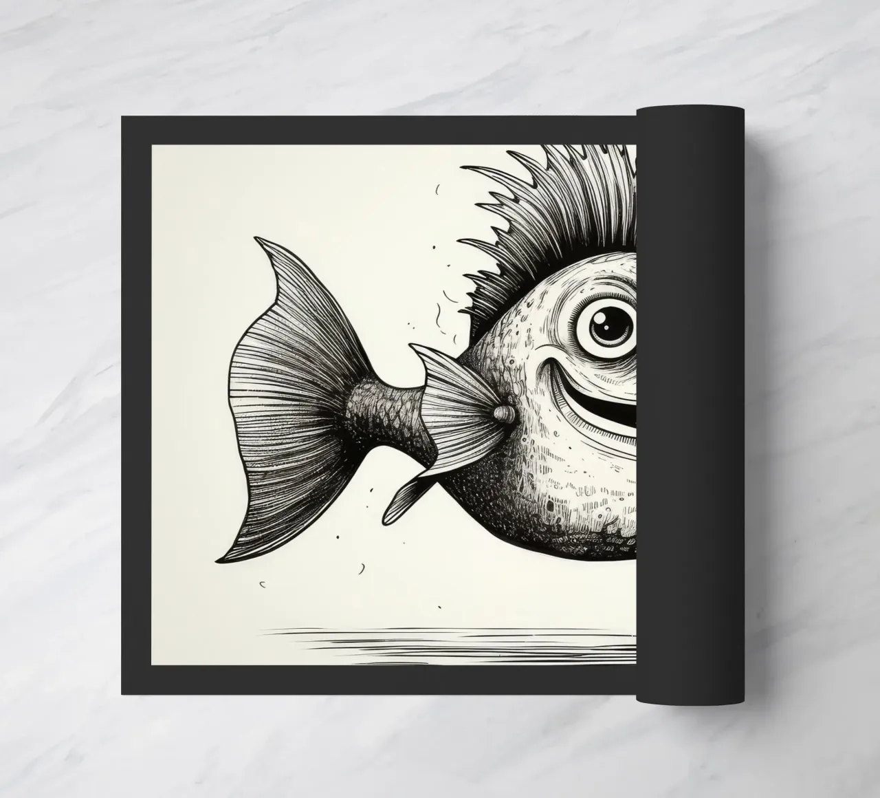 Pesce gatto retrò zerbino da Funny Animals