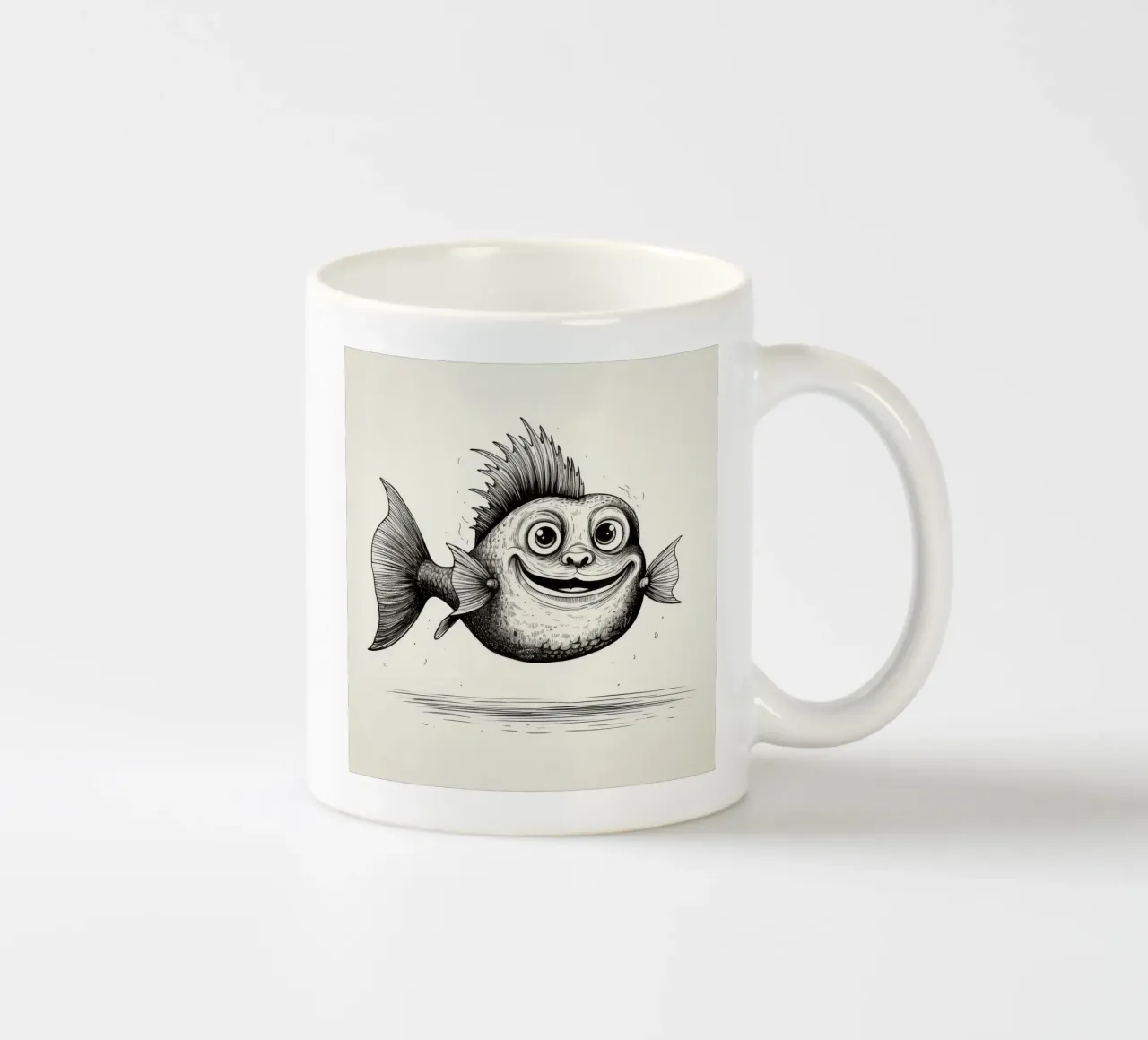 Pesce gatto retrò tazza in ceramica da Funny Animals