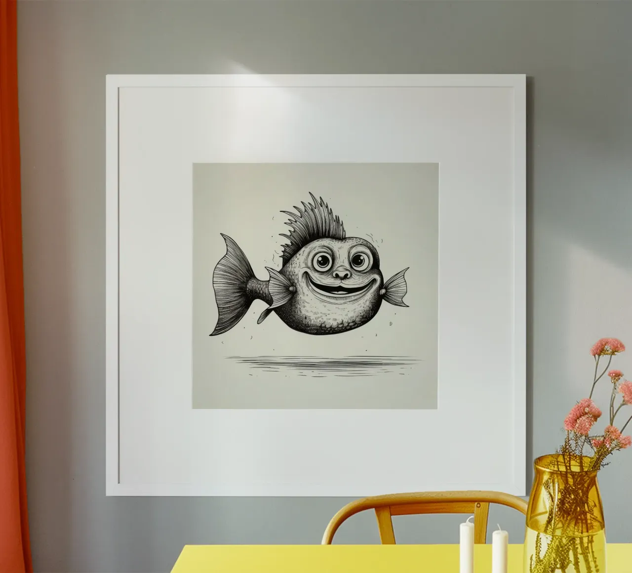 Pesce gatto retrò poster da Funny Animals