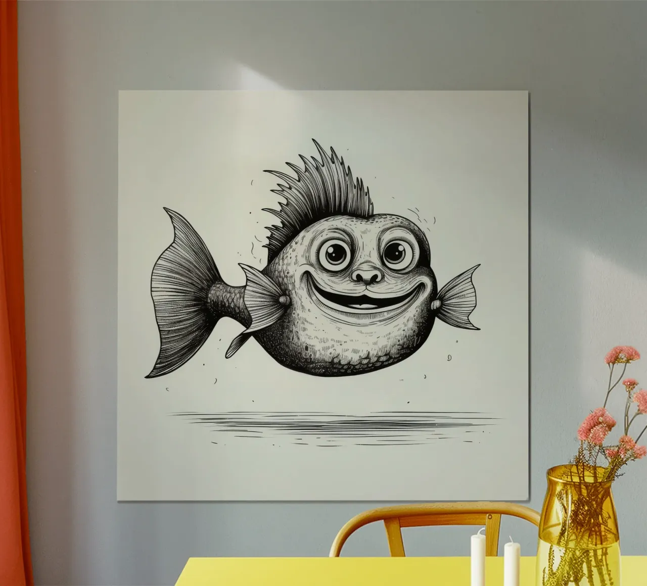 Pesce gatto retrò poster da Funny Animals