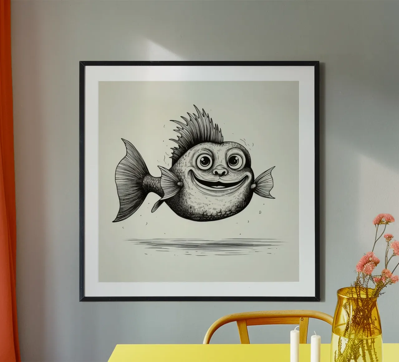 Pesce gatto retrò poster da Funny Animals