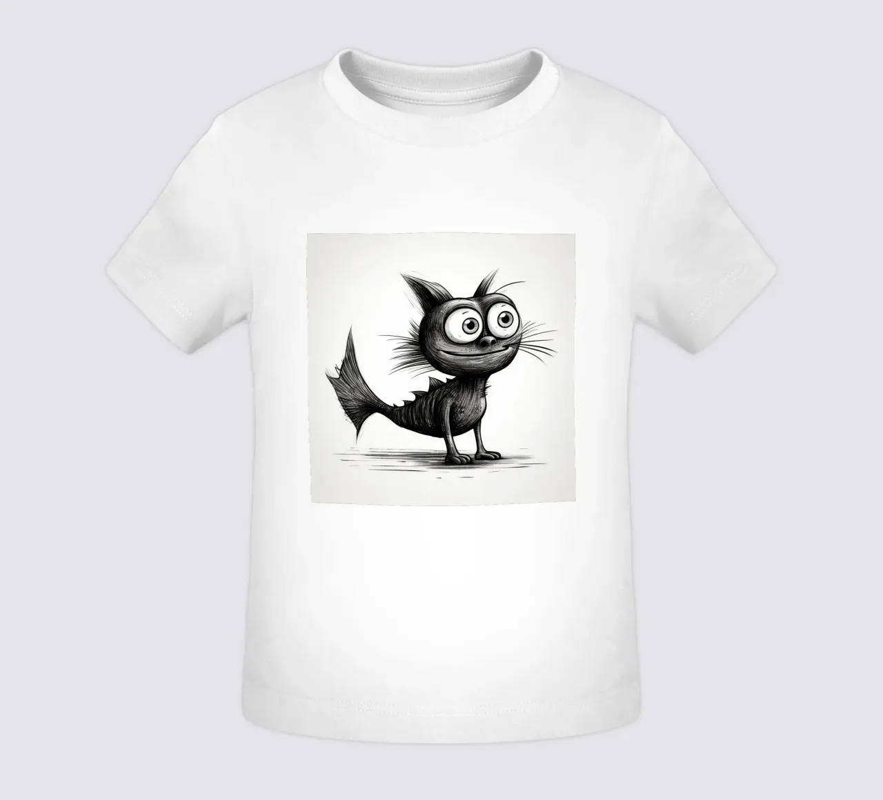 Pesce gatto retrò maglietta neonato da Funny Animals