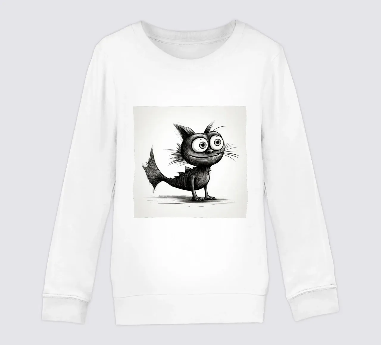 Pesce gatto retrò felpa bambino da Funny Animals