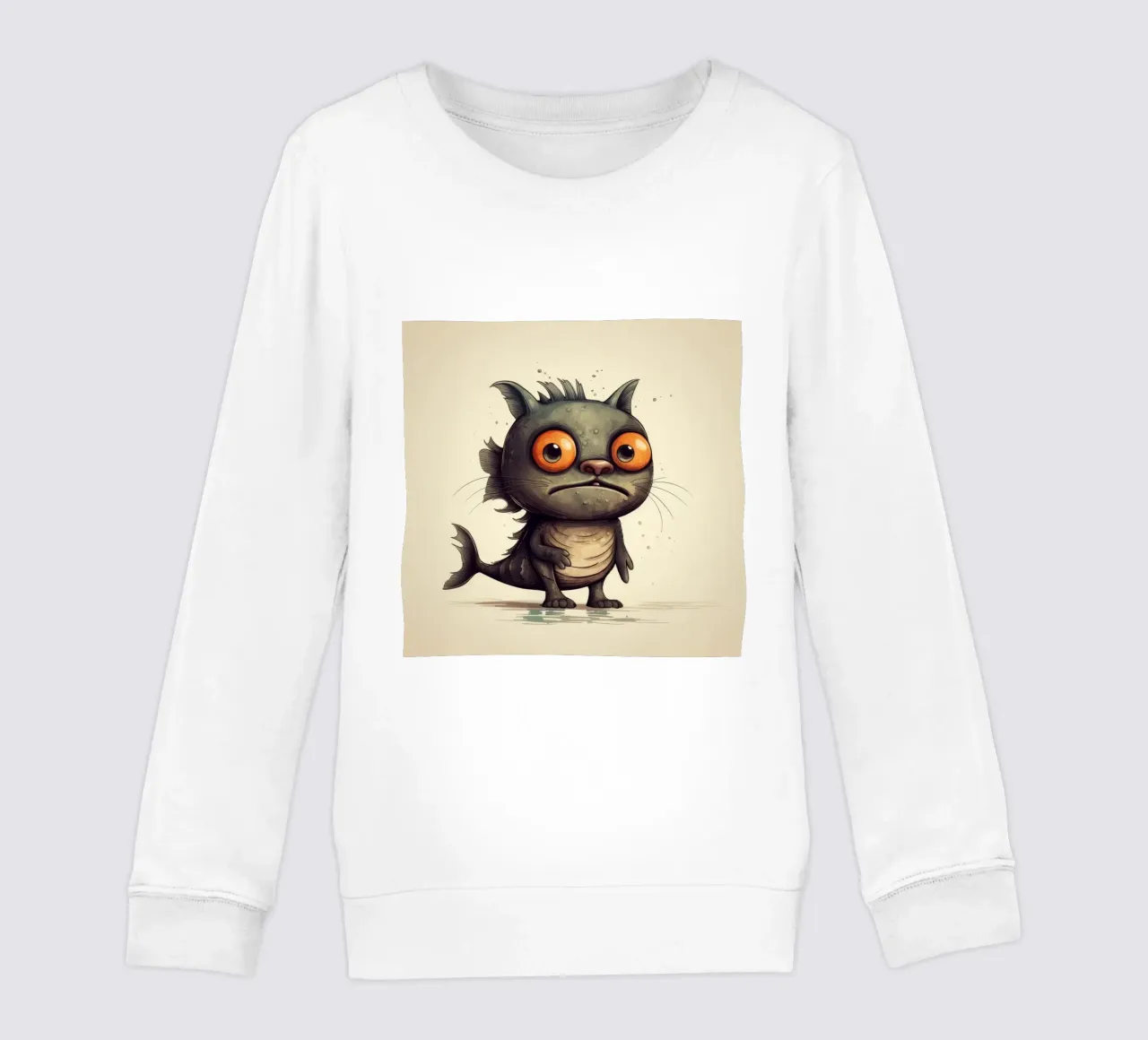 Pesce gatto retrò felpa bambino da Funny Animals