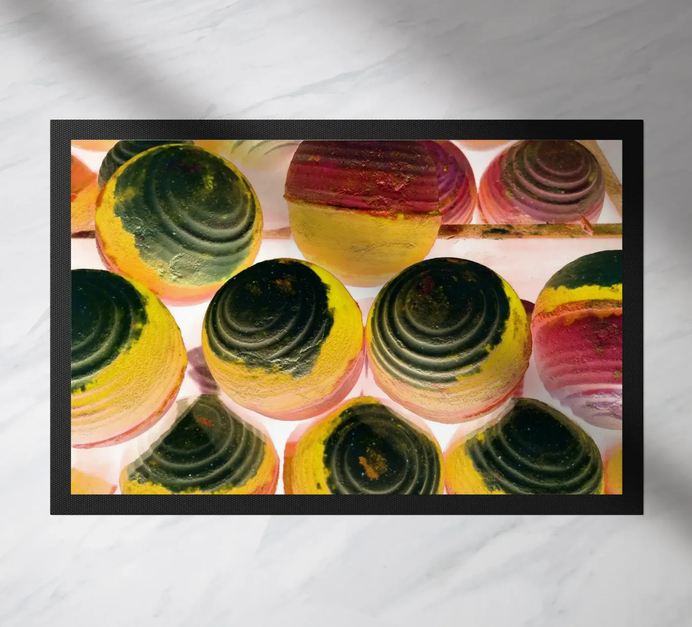 Colored balls doormat by Massimo Frascogna