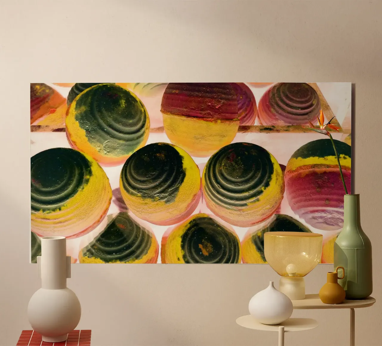 Palline colorate alluminio dibond da Massimo Frascogna