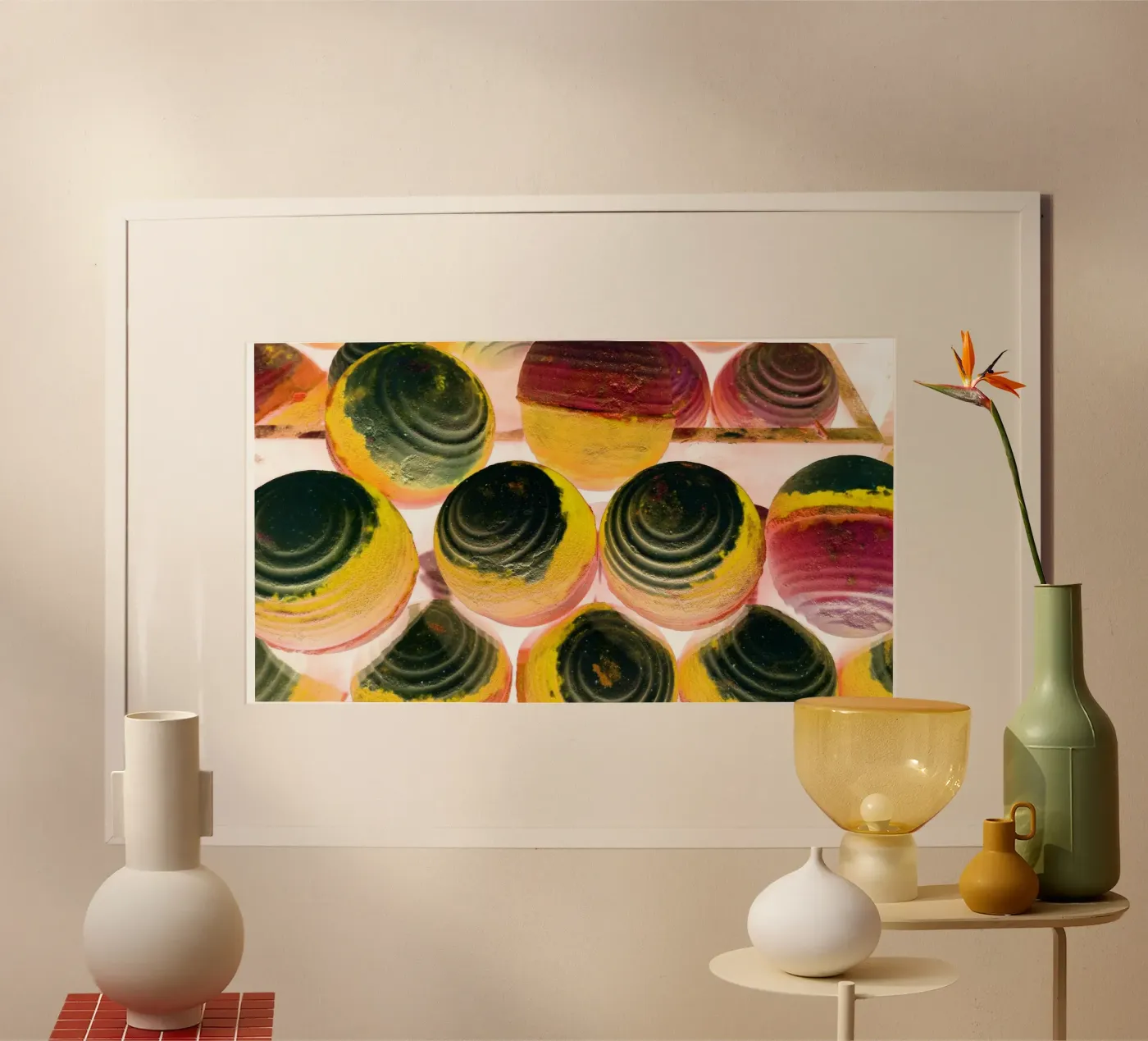 Colored balls poster by Massimo Frascogna