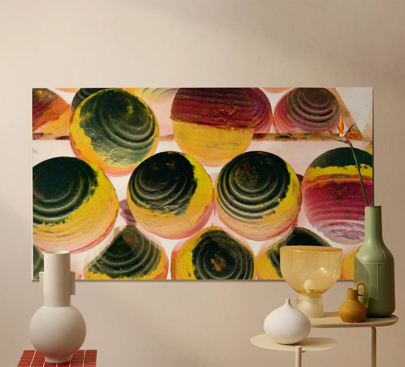 Colored balls poster by Massimo Frascogna