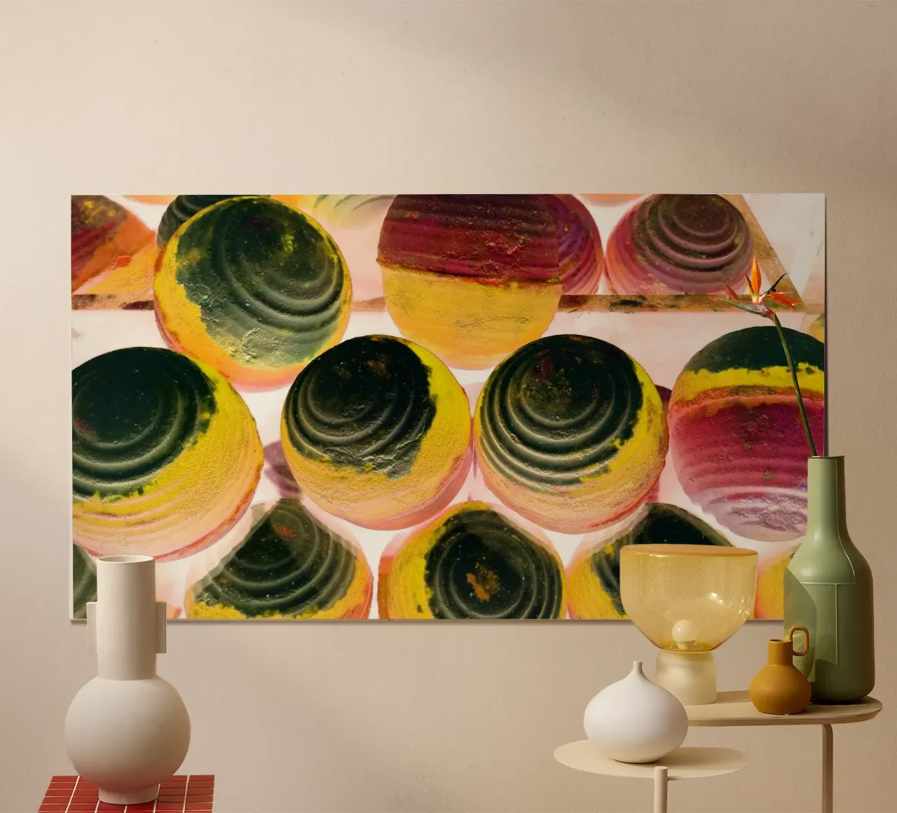 Gekleurde ballen poster van Massimo Frascogna