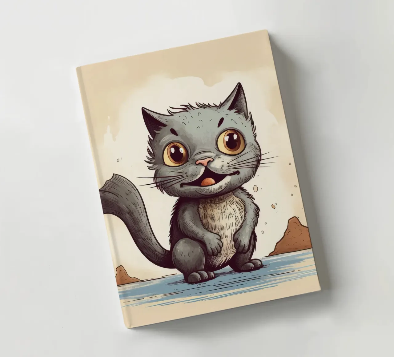 Retro Catfish notebook by Funny Animals