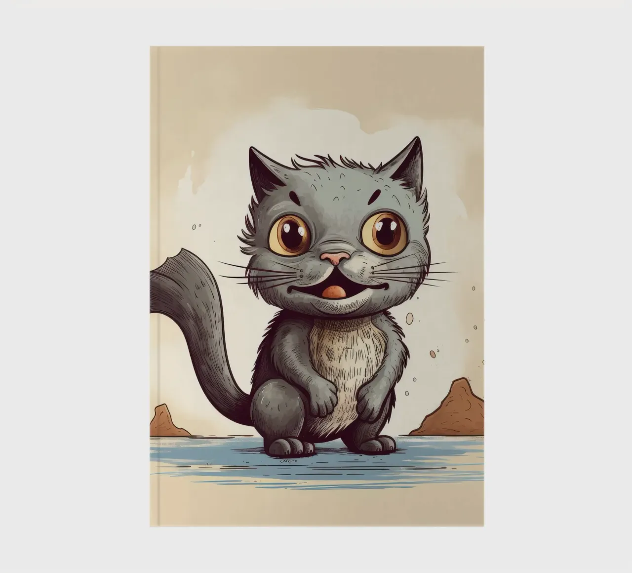 Retro Catfish notebook by Funny Animals