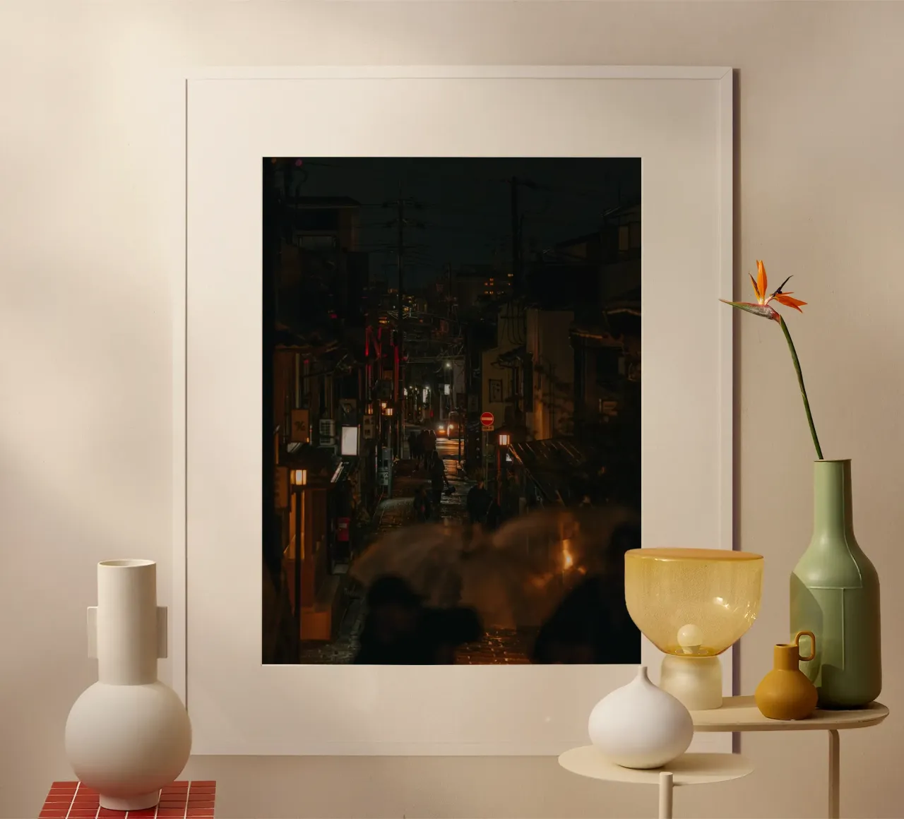 Scena notturna di Kyoto poster da Marcel Bisig