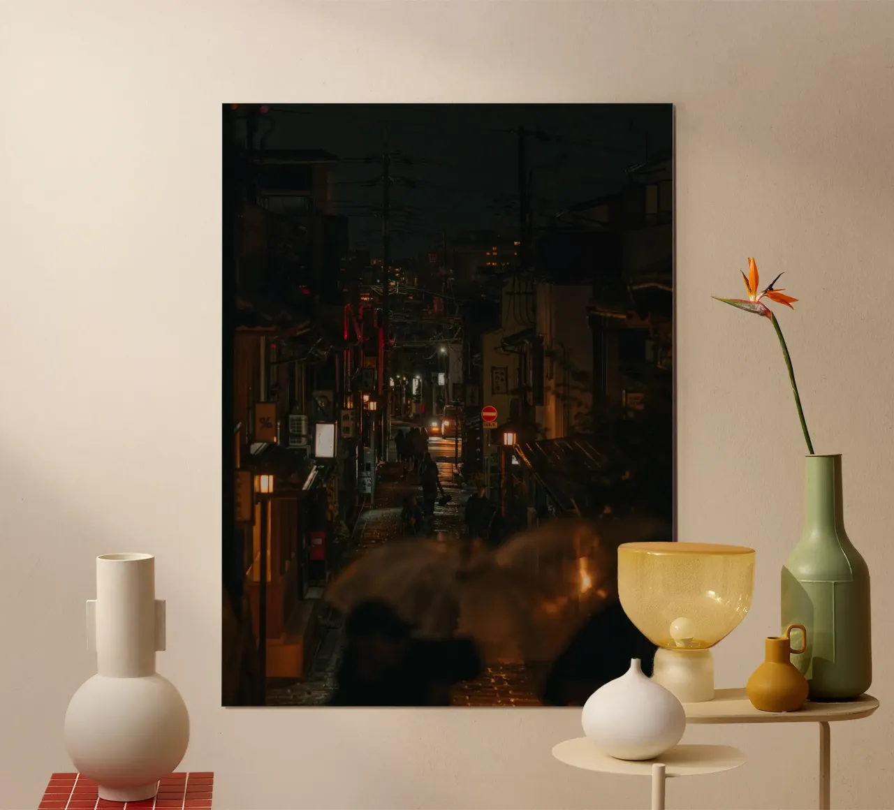 Scena notturna di Kyoto poster da Marcel Bisig