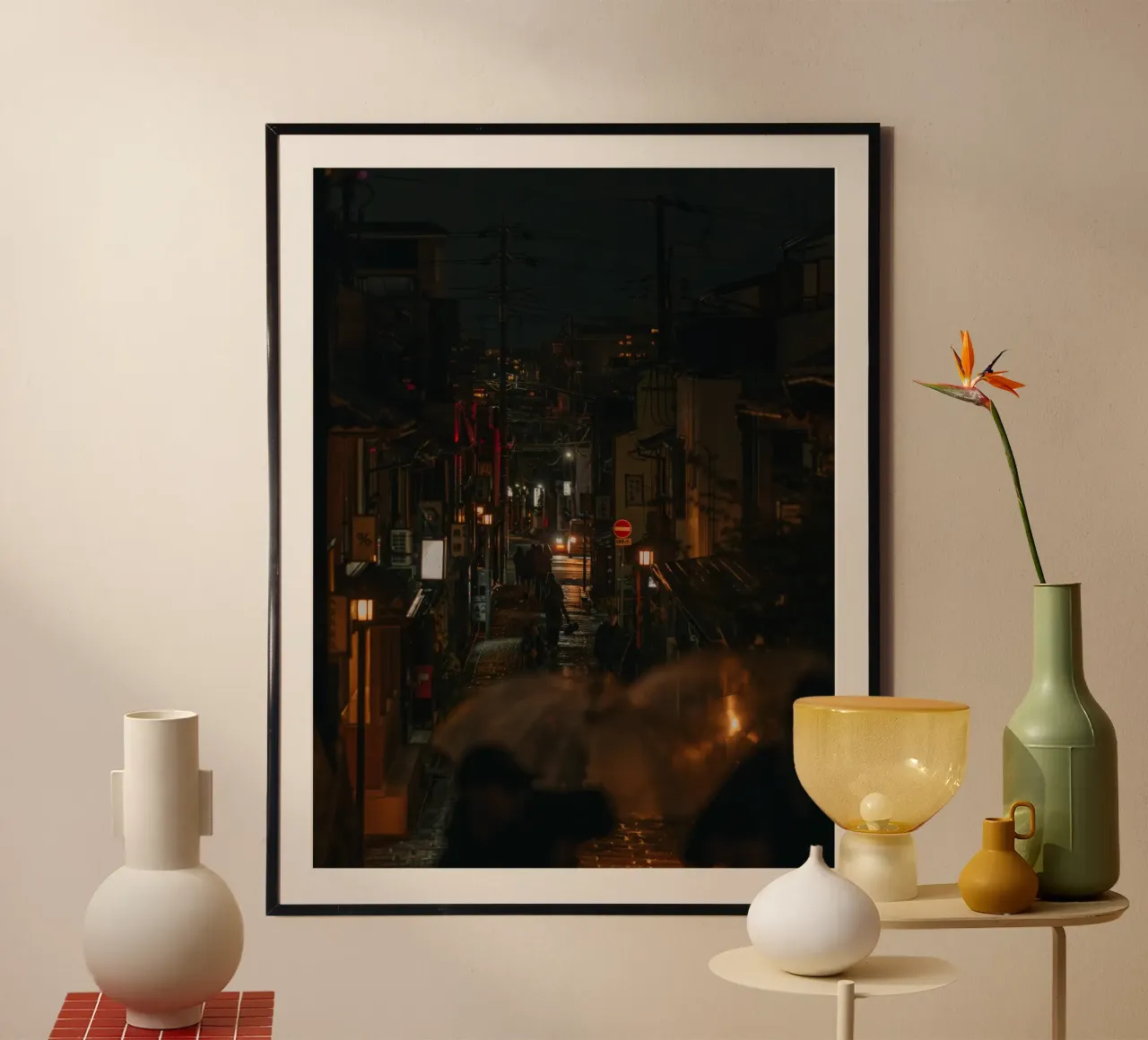 Scena notturna di Kyoto poster da Marcel Bisig