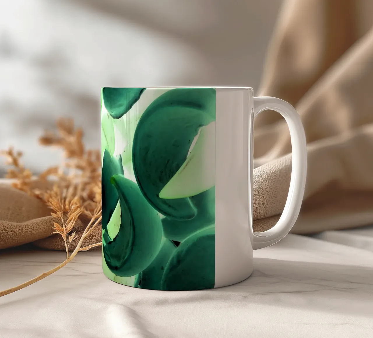 Sfumature di verde tazza in ceramica da Massimo Frascogna