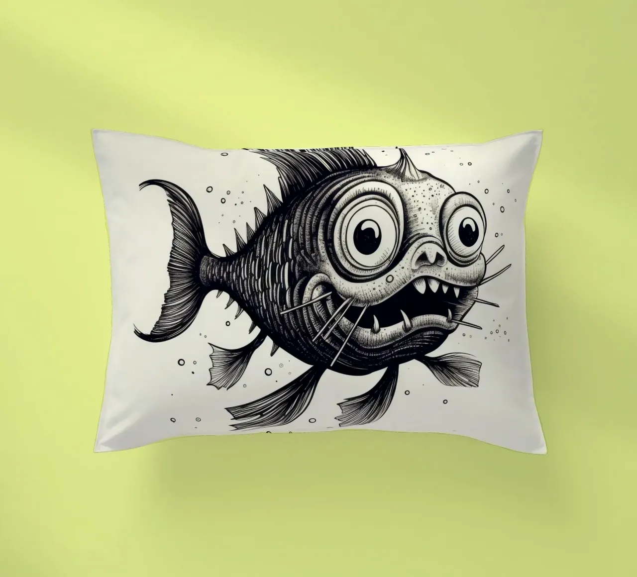 Retro Catfish decorative cushion by Funny Animals