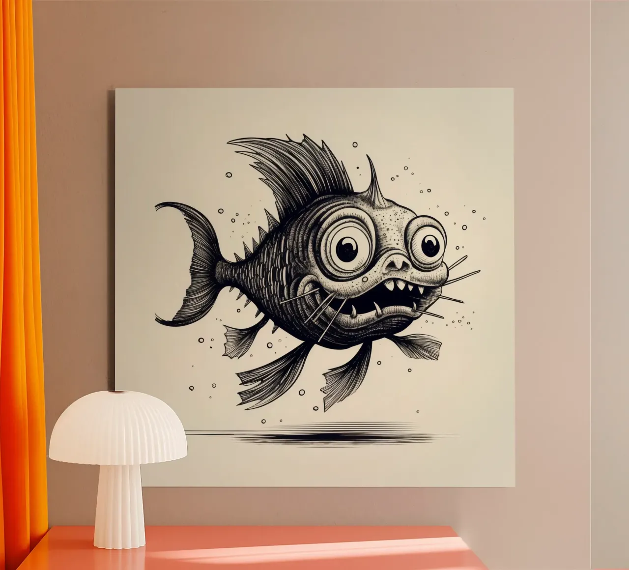 Retro Catfish forex plate by Funny Animals