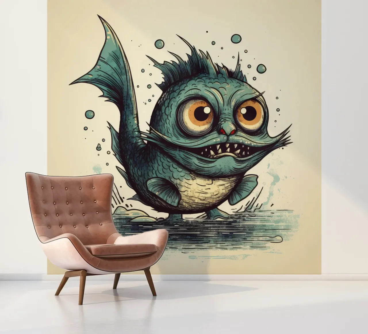 Retro Catfish photo wallpaper by Funny Animals