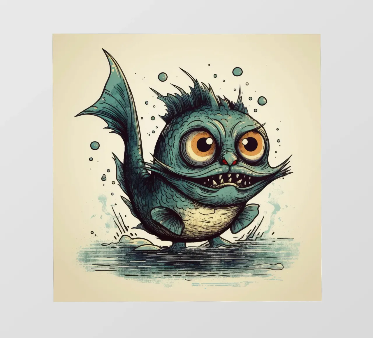 Retro Catfish photo wallpaper by Funny Animals