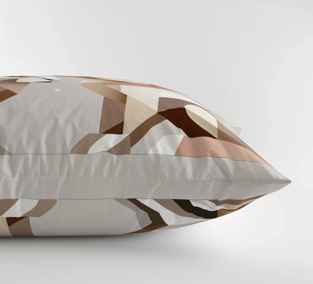 Two rabbits in geometric representation decorative cushion by namosh