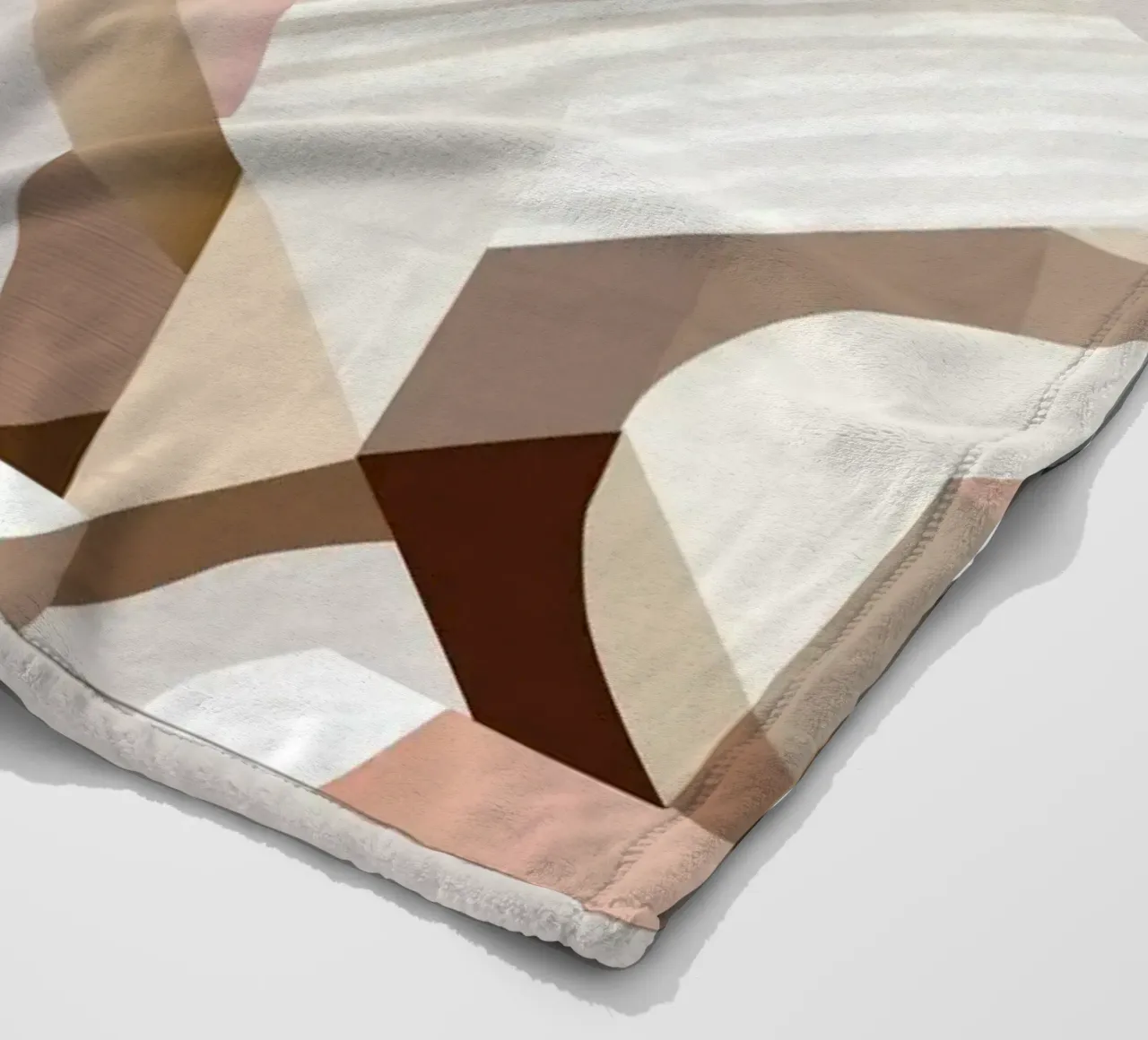 Due conigli in rappresentazione geometrica coperta in pile da namosh