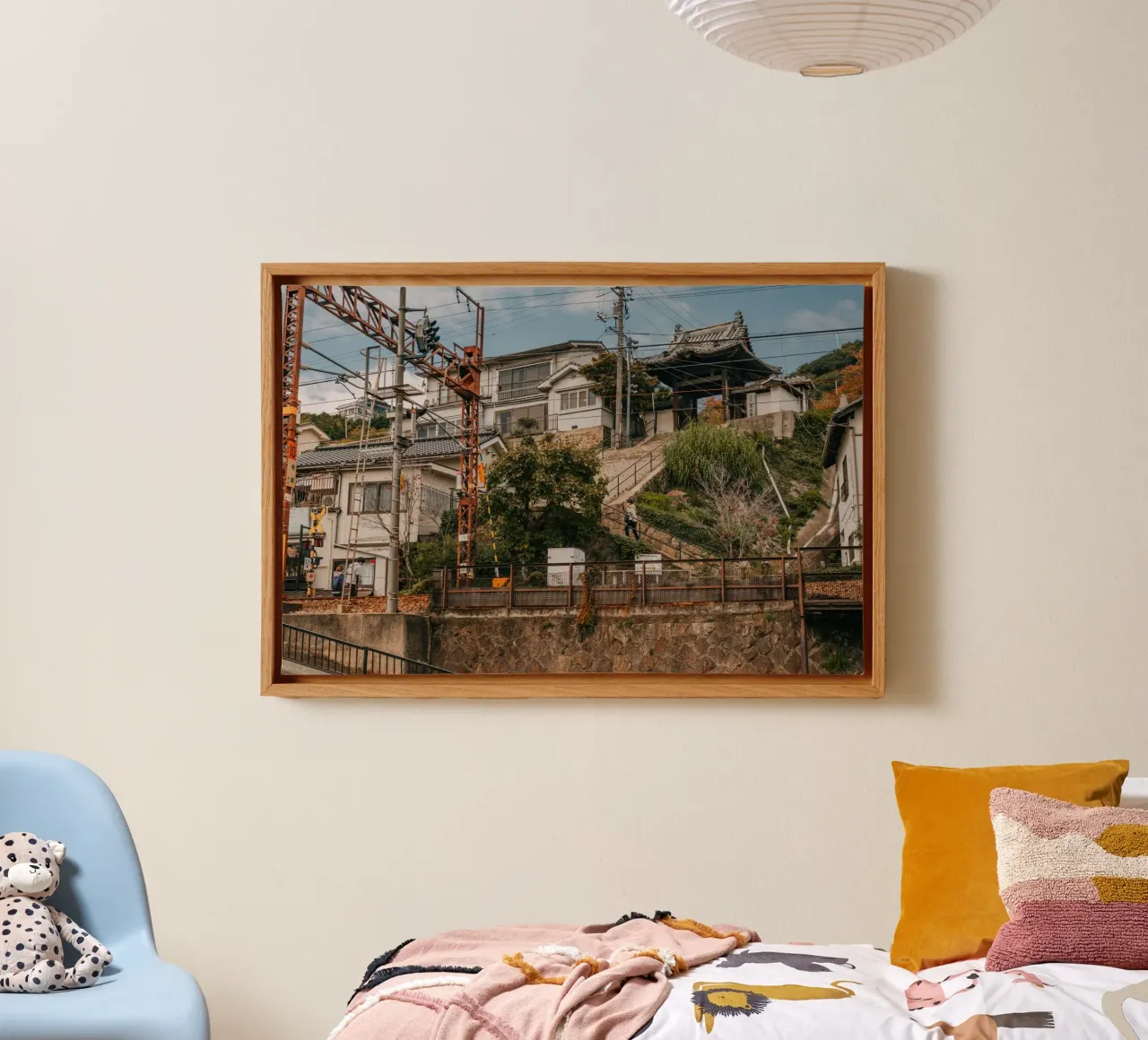 Le scale di Onomichi in Giappone tela con Cornice a cassetta da Marcel Bisig