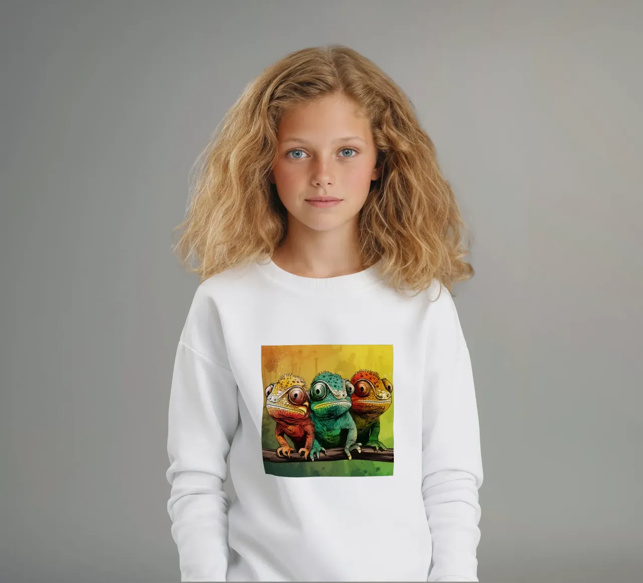 La banda dei camaleonti retrò felpa bambino da Funny Animals