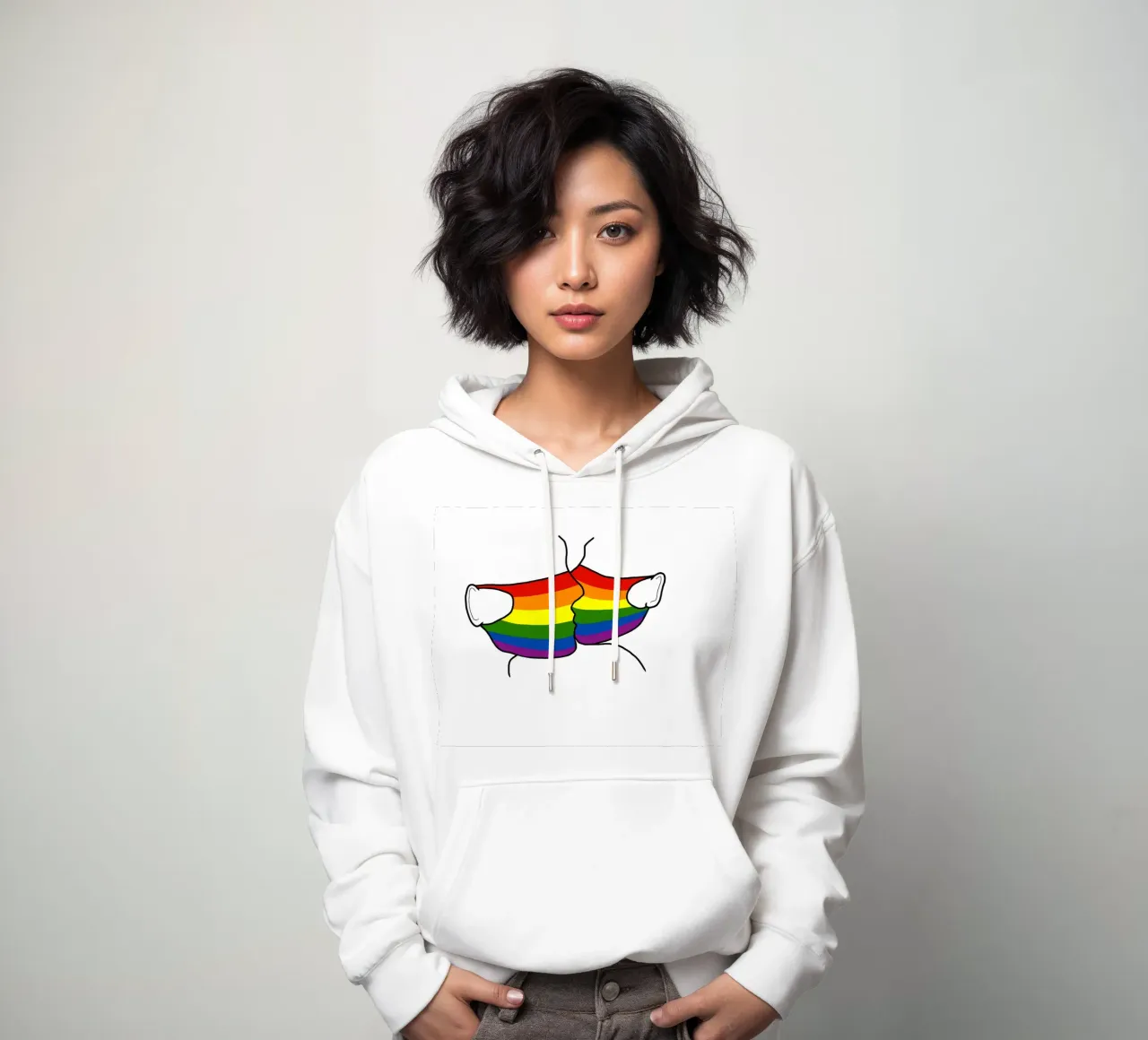 Bacio di Raimbow felpa con cappuccio da Massimo Frascogna