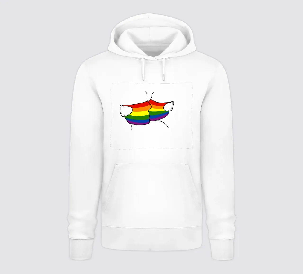 Bacio di Raimbow felpa con cappuccio da Massimo Frascogna