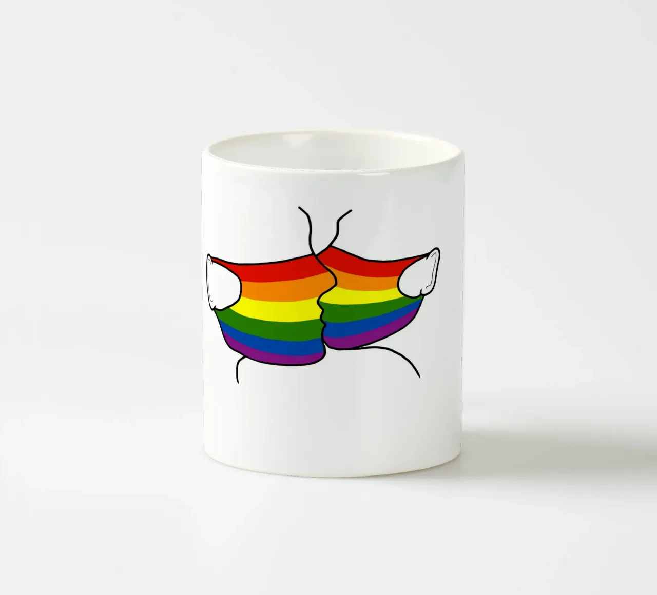 Bacio di Raimbow tazza in ceramica da Massimo Frascogna