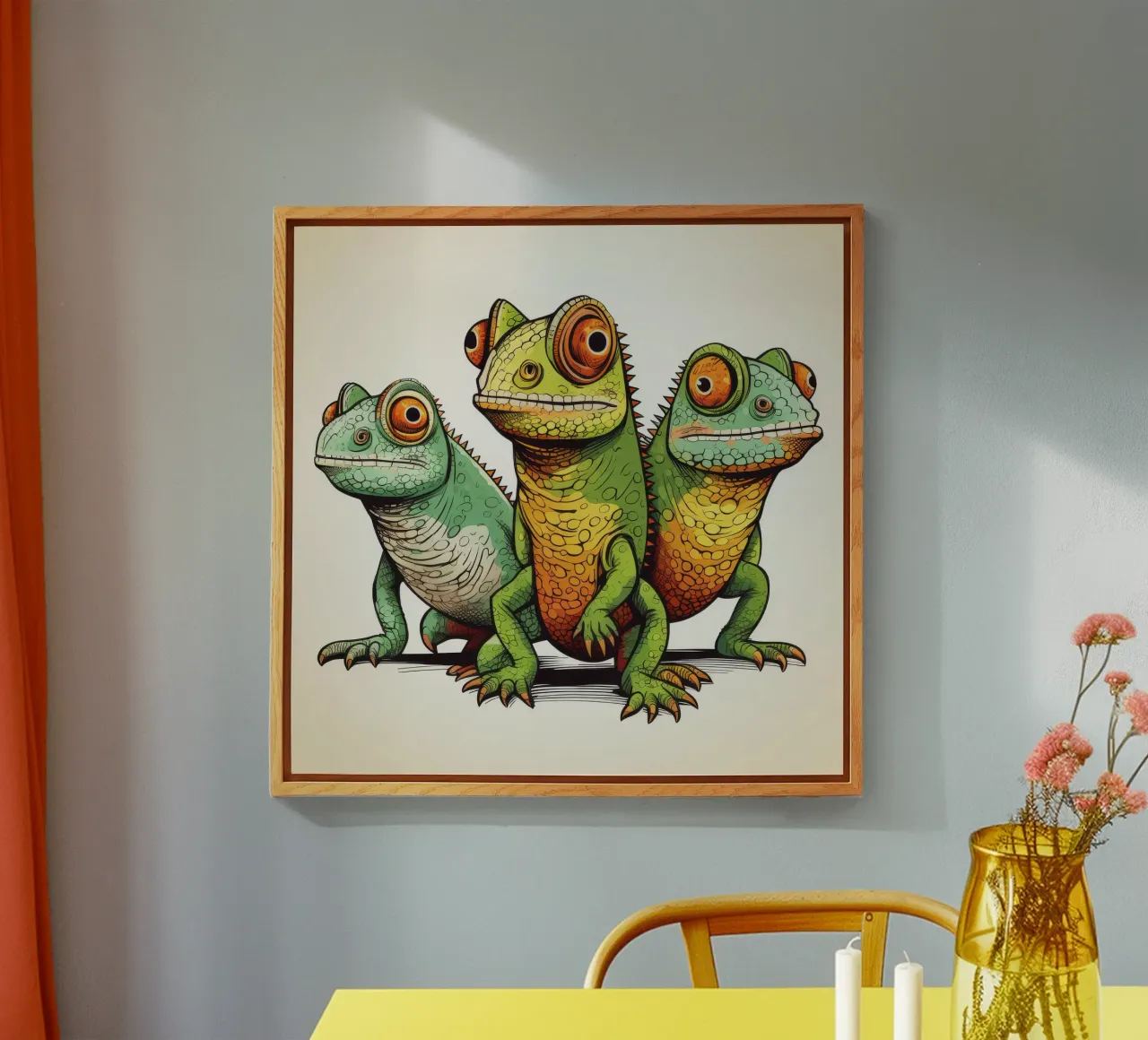 Pandilla Retro Camaleón metacrilato de Funny Animals