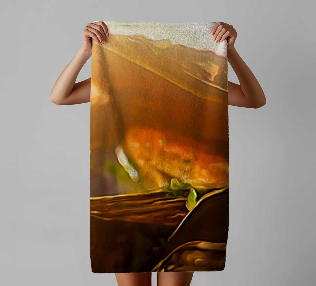 Steaming mussels towel by Massimo Frascogna