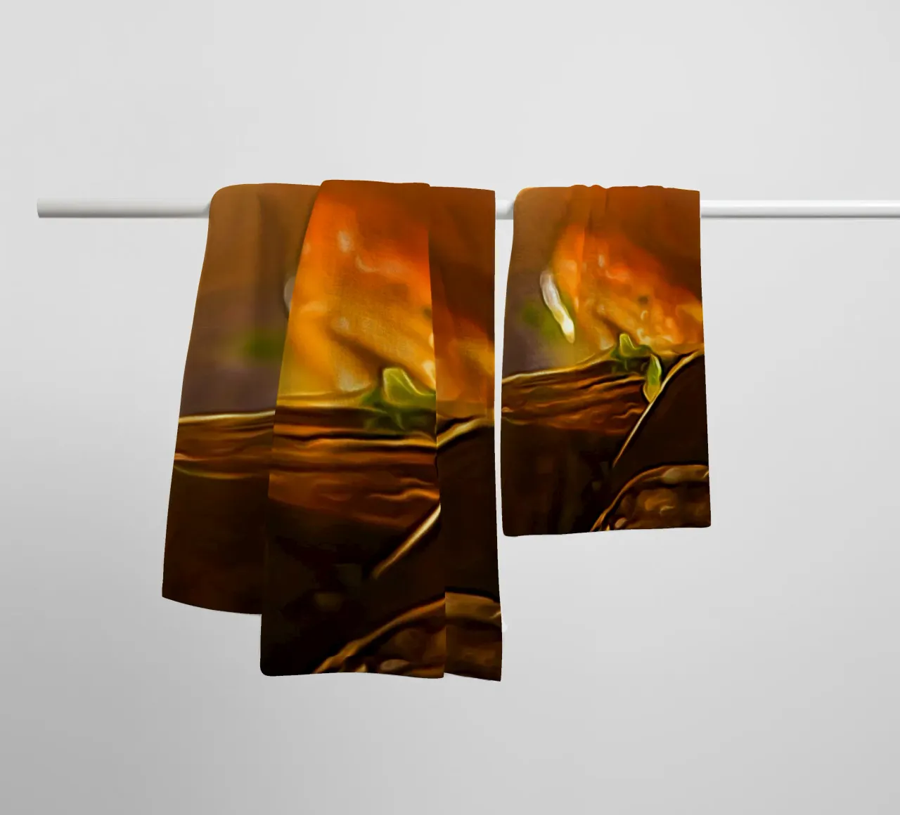 Steaming mussels towel by Massimo Frascogna