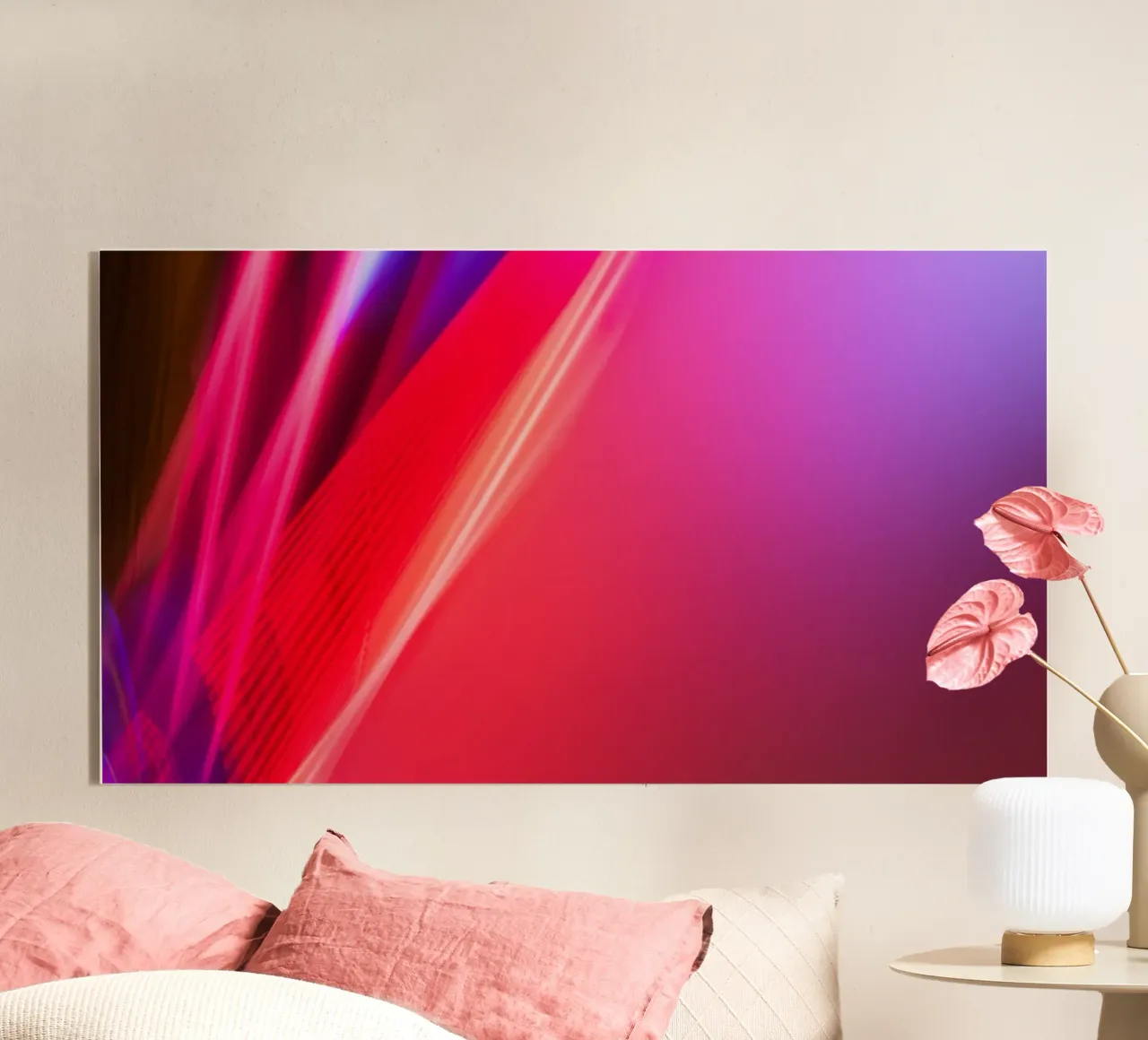 Abstract Lights PINK plexiglass da Flo Klein