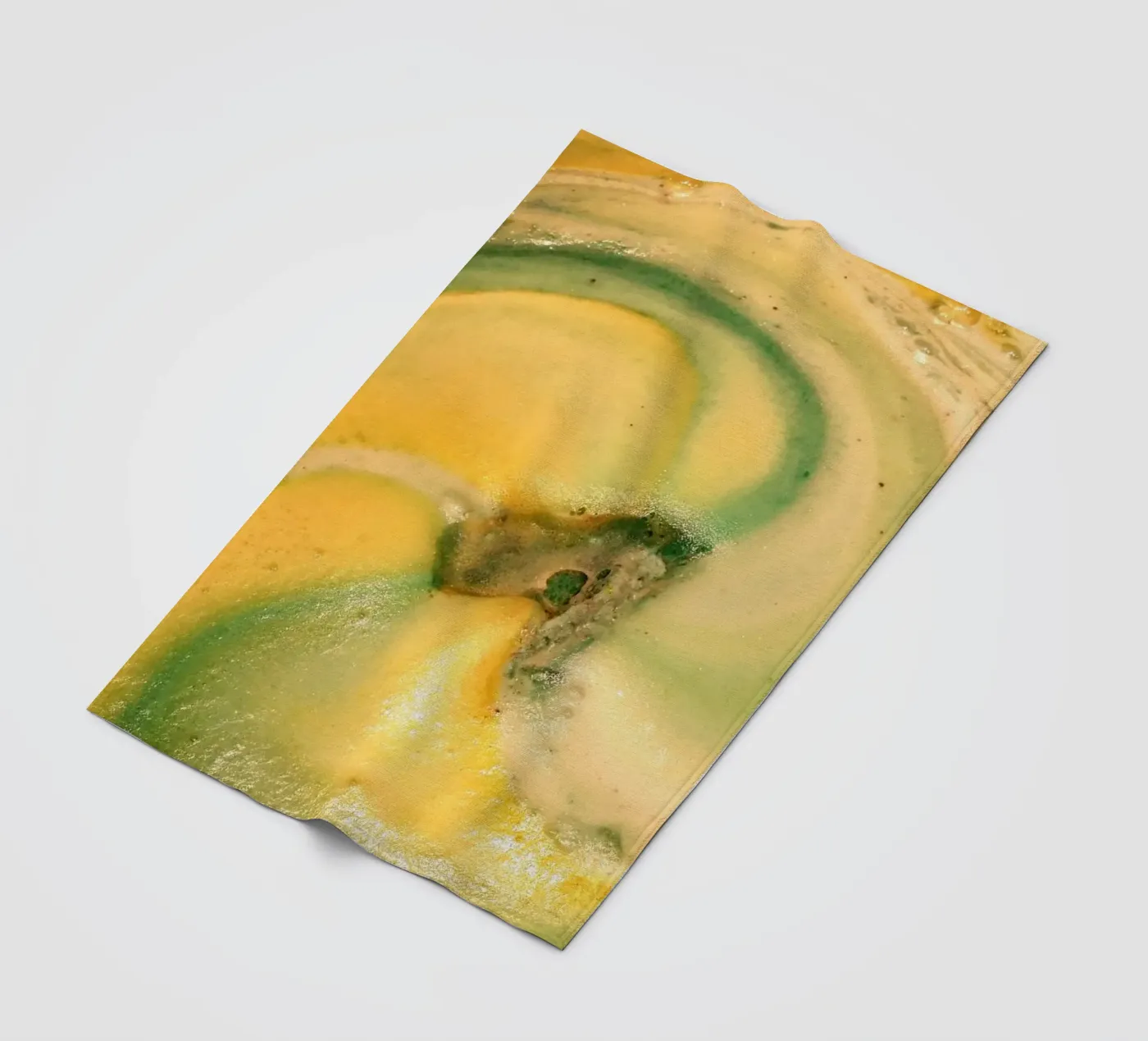 Giallo e verde coperta in pile da Massimo Frascogna