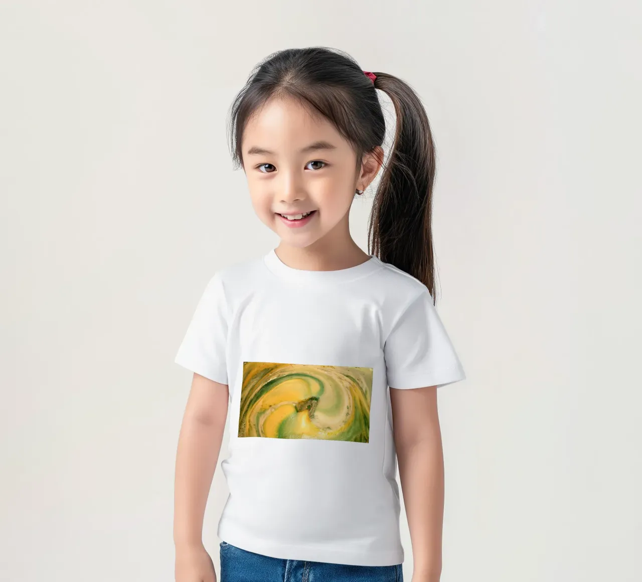Giallo e verde t-shirt bambini da Massimo Frascogna
