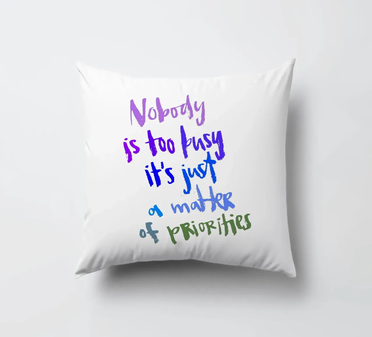 Priorities cuscino da Brushmeetspaper