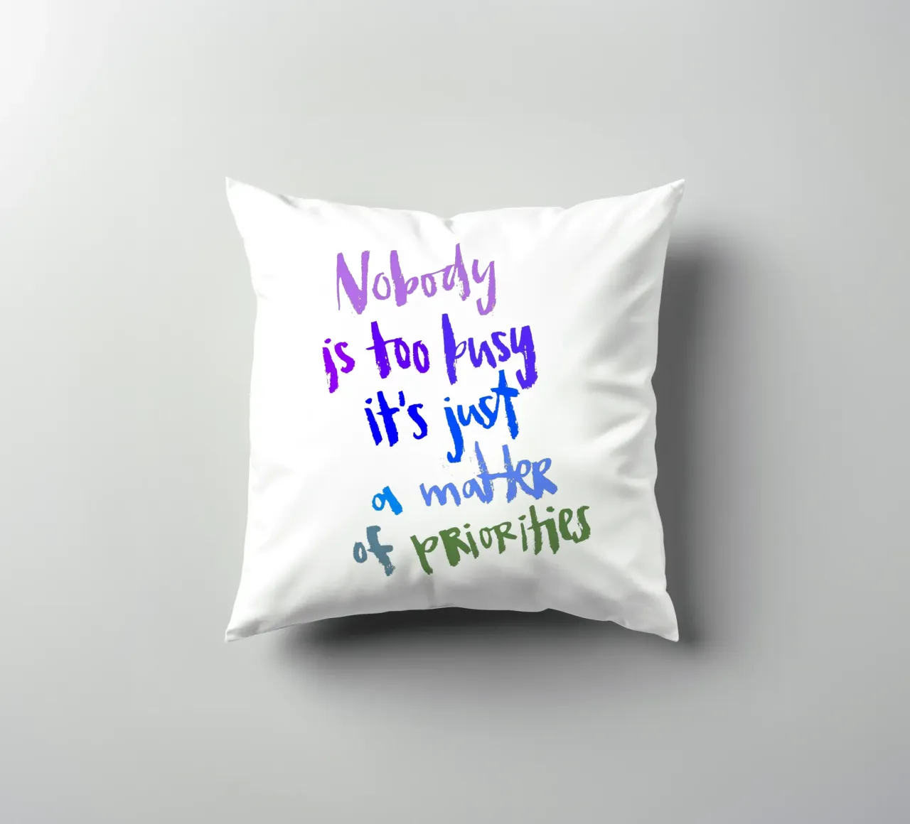 Priorities cuscino da Brushmeetspaper