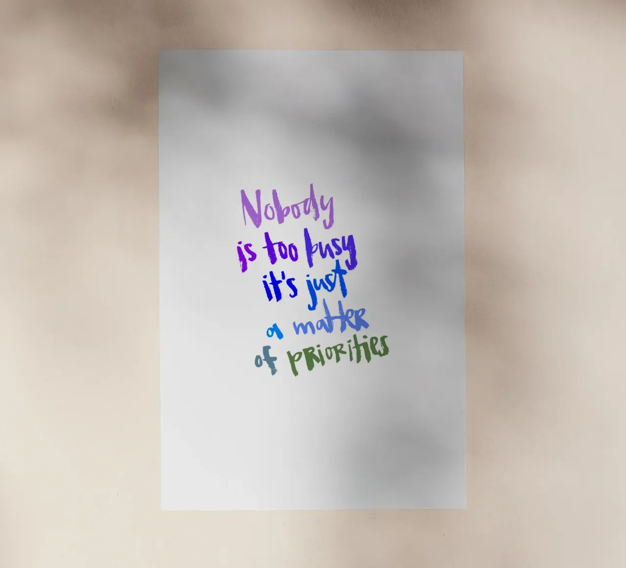 Priorities pellicola backlit da Brushmeetspaper