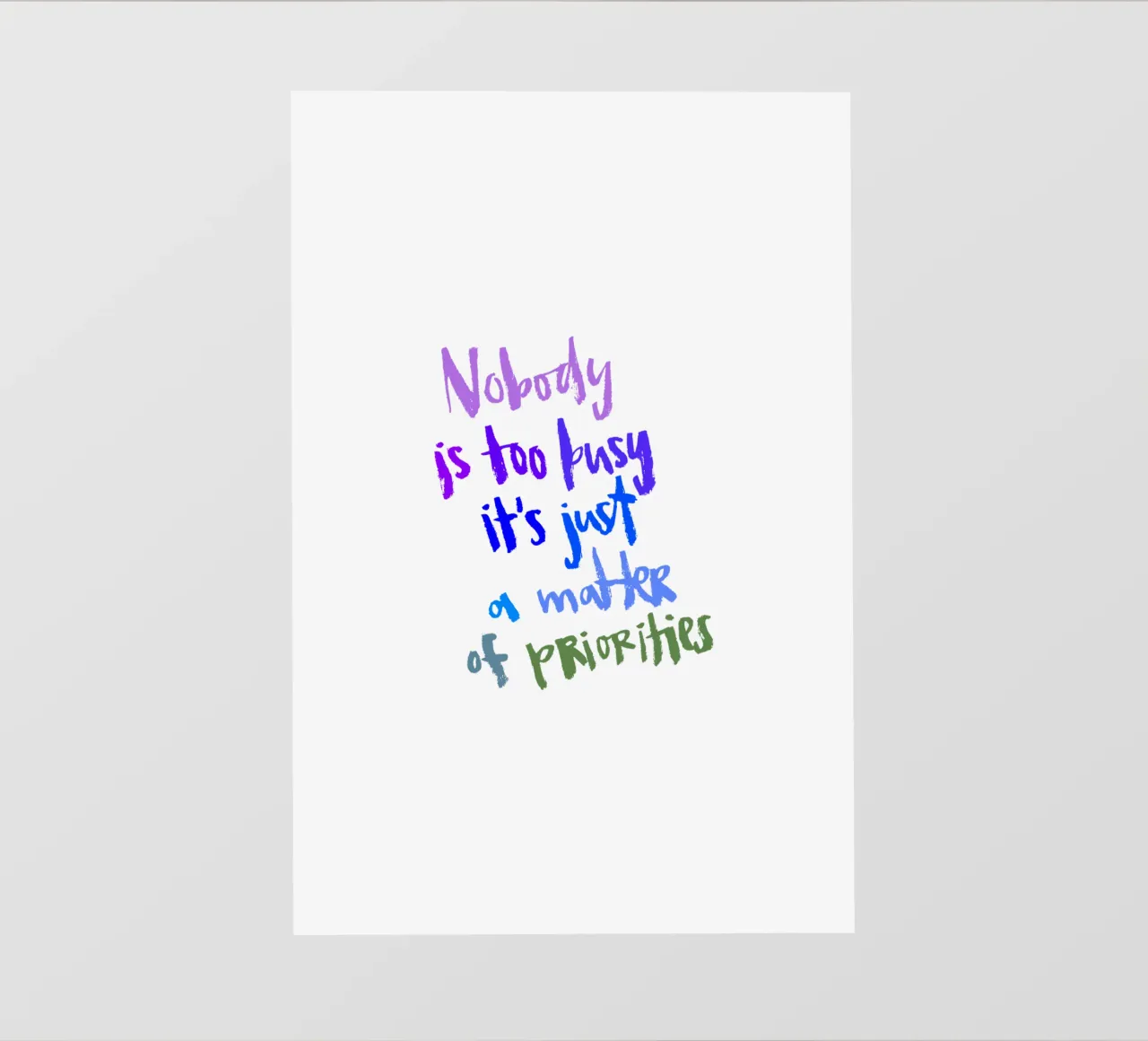 Priorities pellicola backlit da Brushmeetspaper