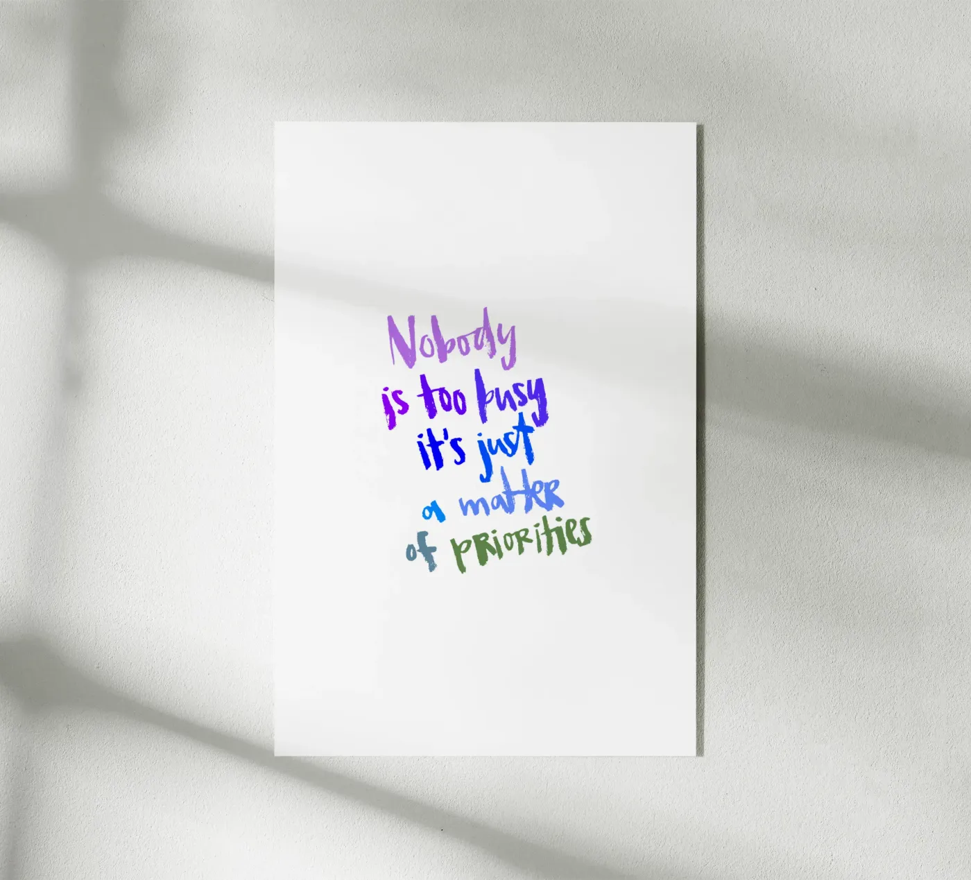 Priorities plexiglas de Brushmeetspaper