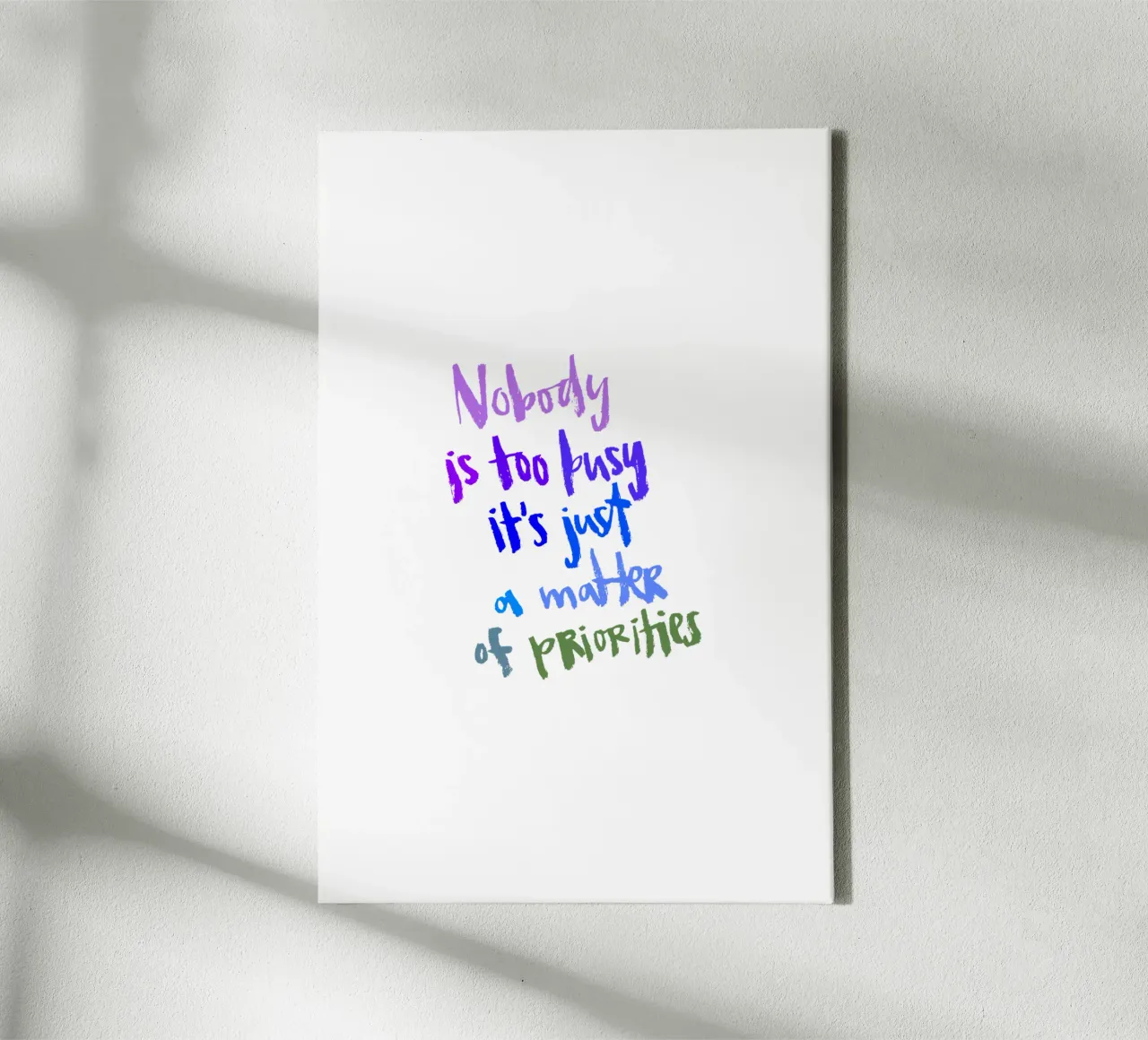 Priorities tela con Cornice a cassetta da Brushmeetspaper