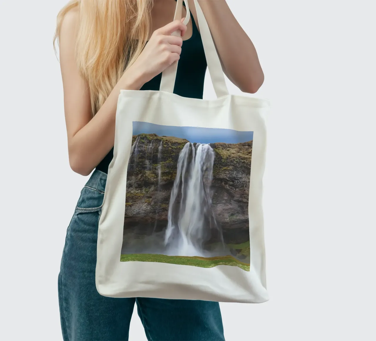 Seljalandsfoss borsa in juta da Dave Hare Photography