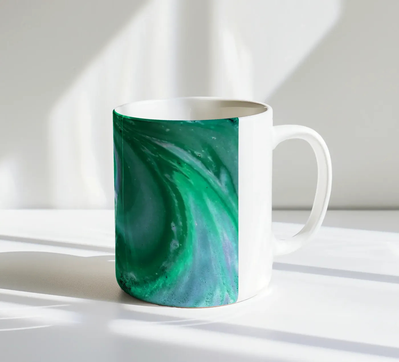 green ceramic mug by Massimo Frascogna