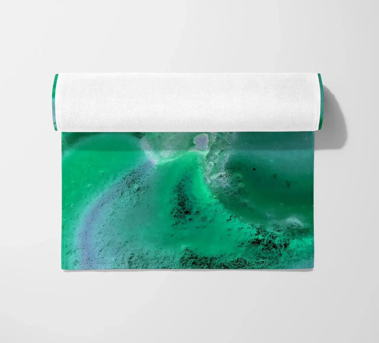 green beach towel by Massimo Frascogna