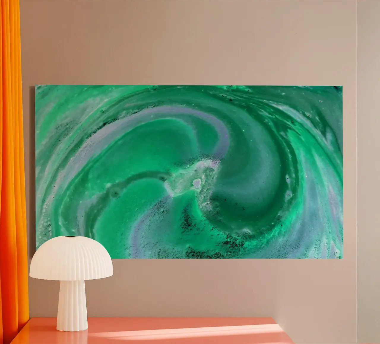 groen canvas met Baklijst van Massimo Frascogna