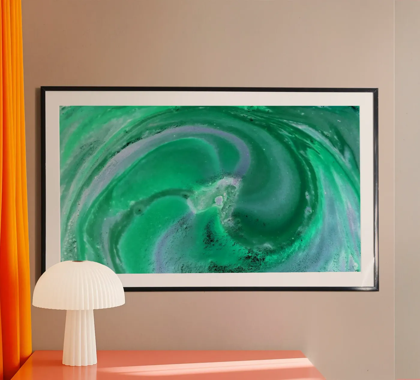 green poster by Massimo Frascogna