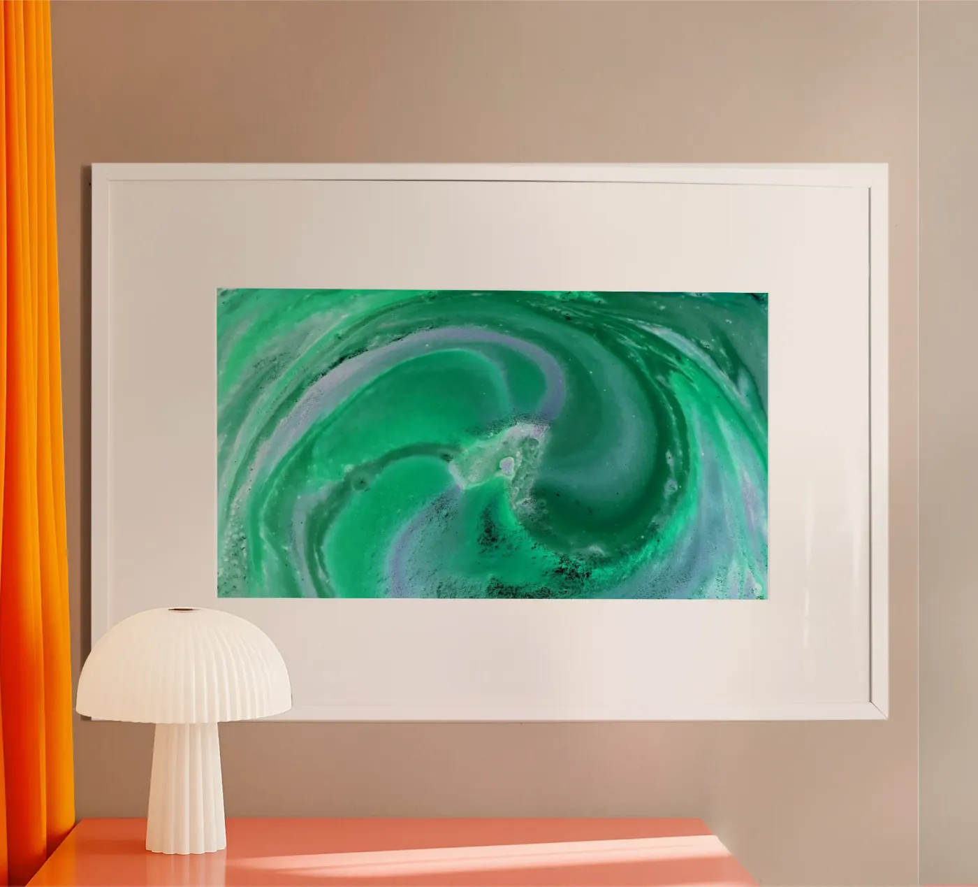 green poster by Massimo Frascogna